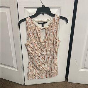 White House Black Market Geometric Sleeveless Blouse